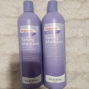 2 X Walgreens Toning Shampoo for Blonde & Silver Hair
